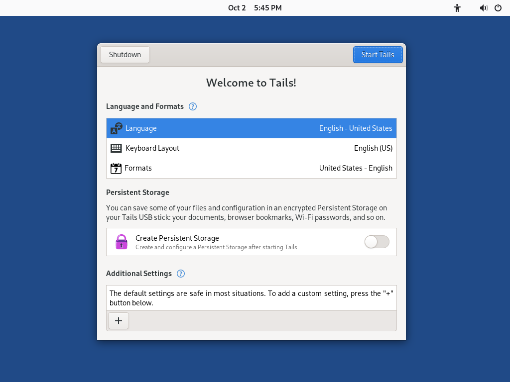 Willkommen bei Tails!